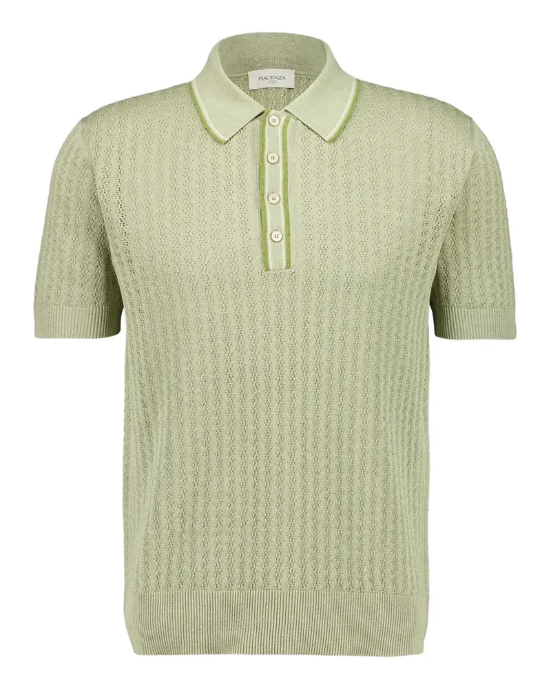 Piacenza Cashmere Poloshirt mit vier Knöpfen - Grün Grün