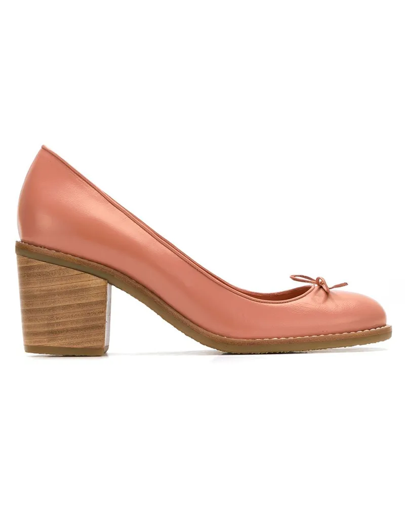 Sarah Chofakian Pumps aus Leder - Nude Nude