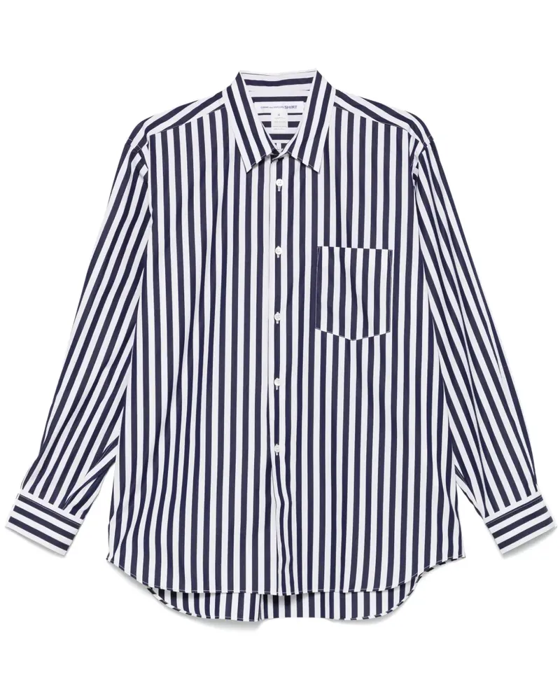 Comme des Garçons Gestreiftes Hemd - Blau Blau