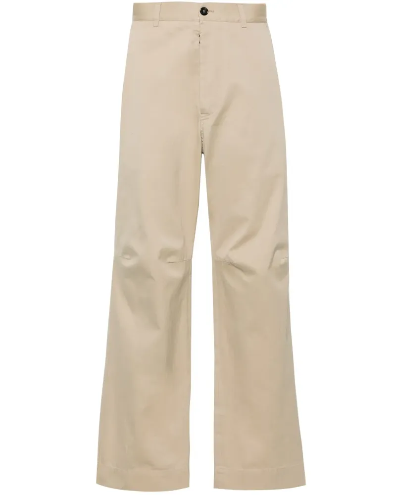 Maison Margiela Twill-Hose mit weitem Bein - Nude Nude