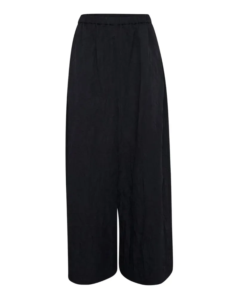 ENFÖLD crinkled wide-leg trousers - Schwarz Schwarz