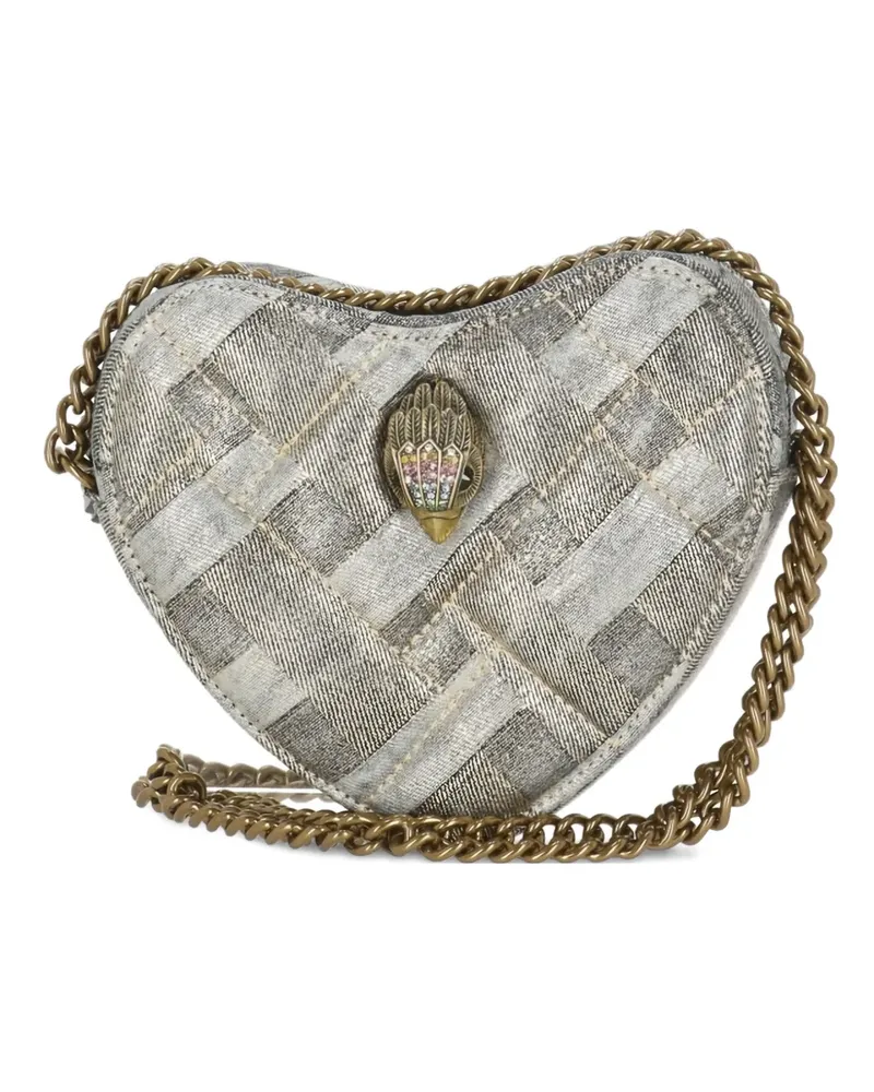 Kurt Geiger quilted heart mini bag - Grau Grau