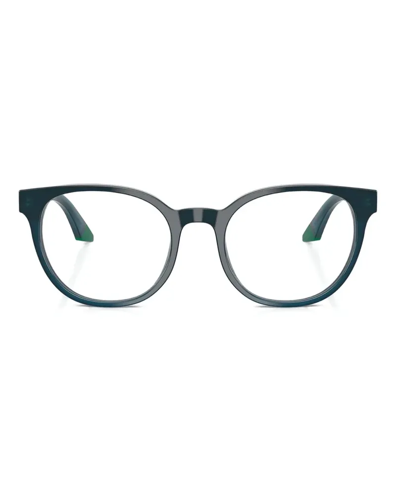 Emporio Armani Brille mit rundem Gestell - Blau Blau
