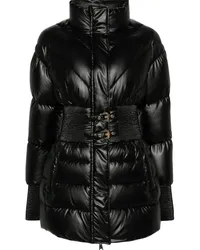 Versace Jeans Daunenjacke mit barocker Schnalle Schwarz