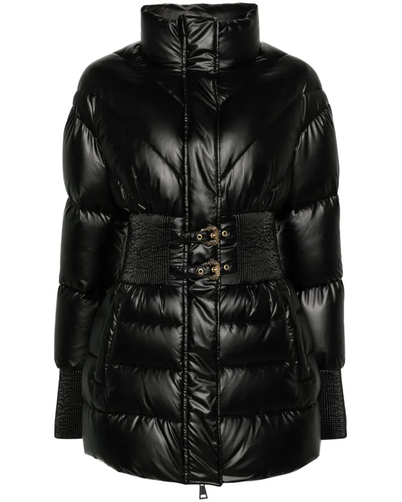 Versace Jeans Daunenjacke mit barocker Schnalle Schwarz