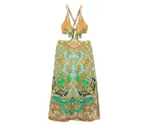 Kleid mit Paisley-Print - Grün