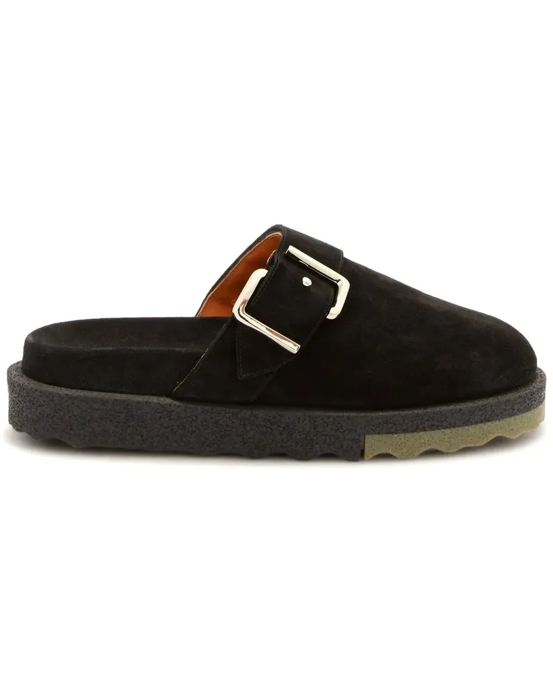 OFF-WHITE Slipper aus Wildleder mit Schwammsohle - Schwarz Schwarz