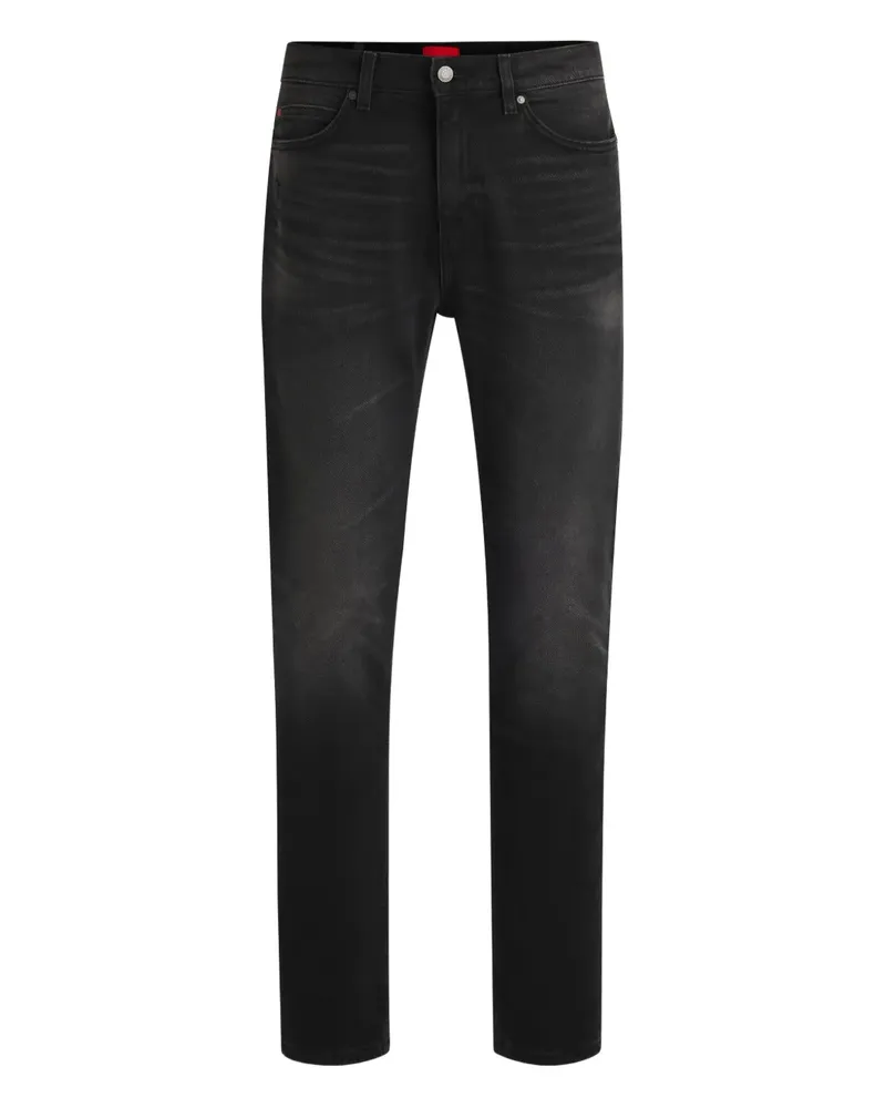HUGO BOSS faded-wash cotton jeans - Schwarz Schwarz