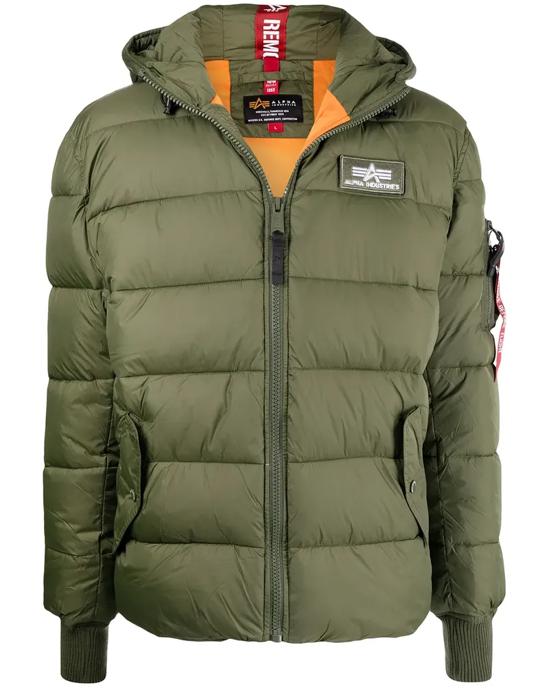 Alpha Industries Gefütterte Jacke mit Logo - Grün Grün