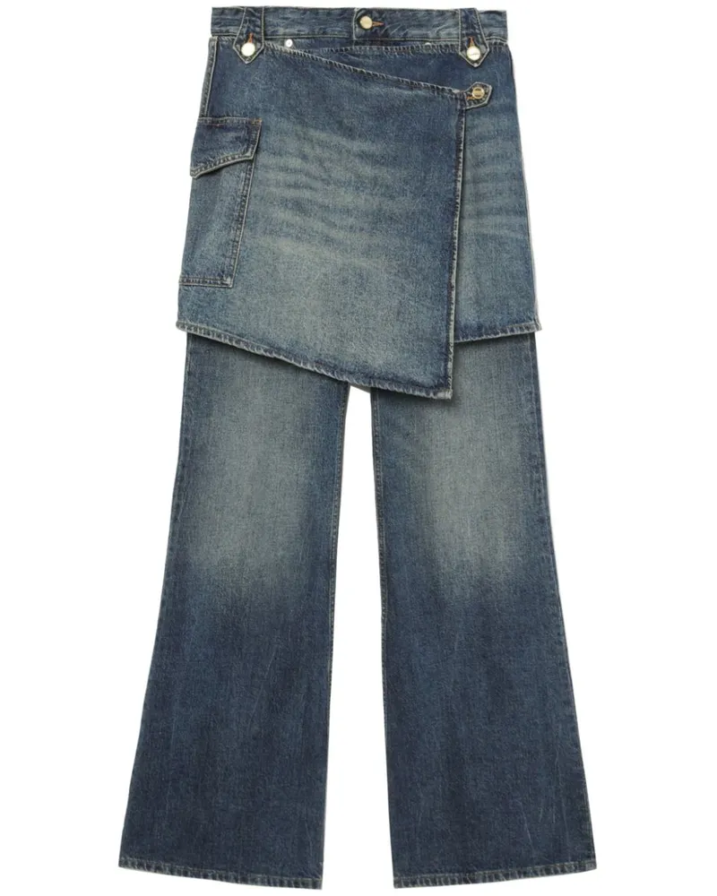 Ganni Ausgestellte Jeans - Blau Blau