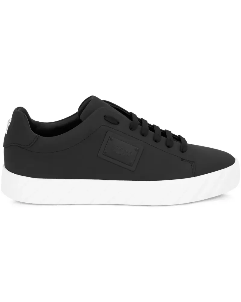 Philipp Plein Sneakers mit Schild - Schwarz Schwarz
