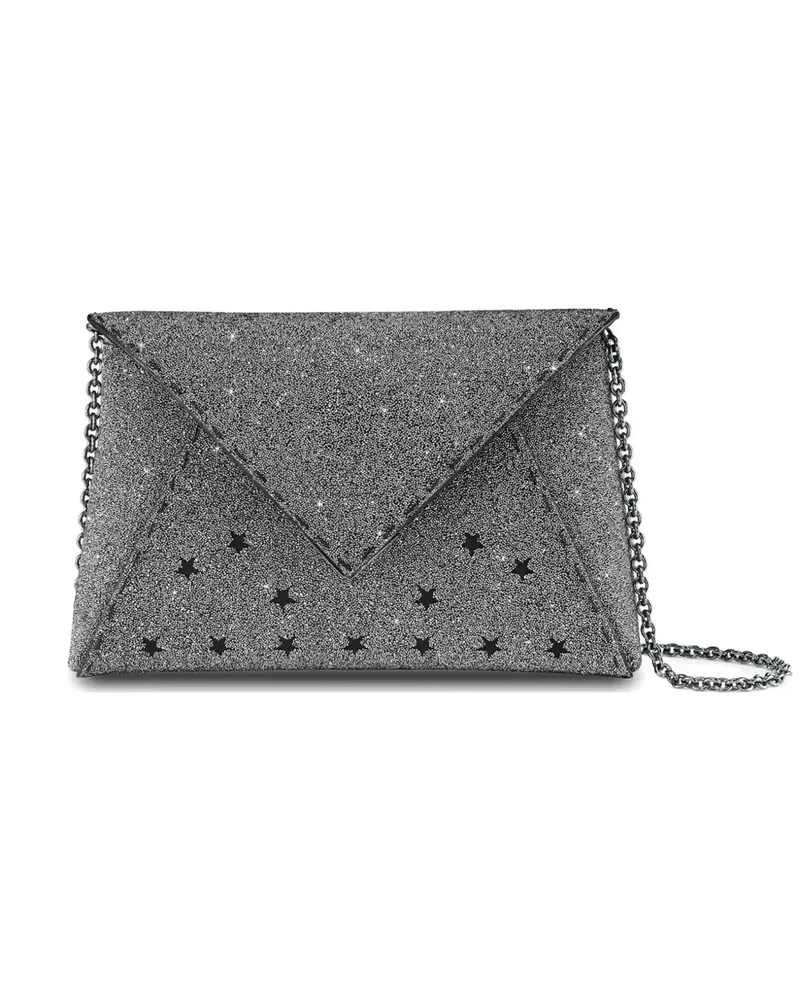 Tyler Ellis small Lee 'Pouchet' crystal-embellished clutch bag - Silber Silber