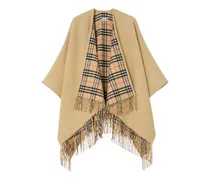 Wendbares Cape mit Karomuster - Nude