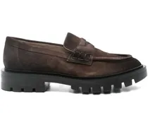 Penny-Loafer aus Wildleder - Braun