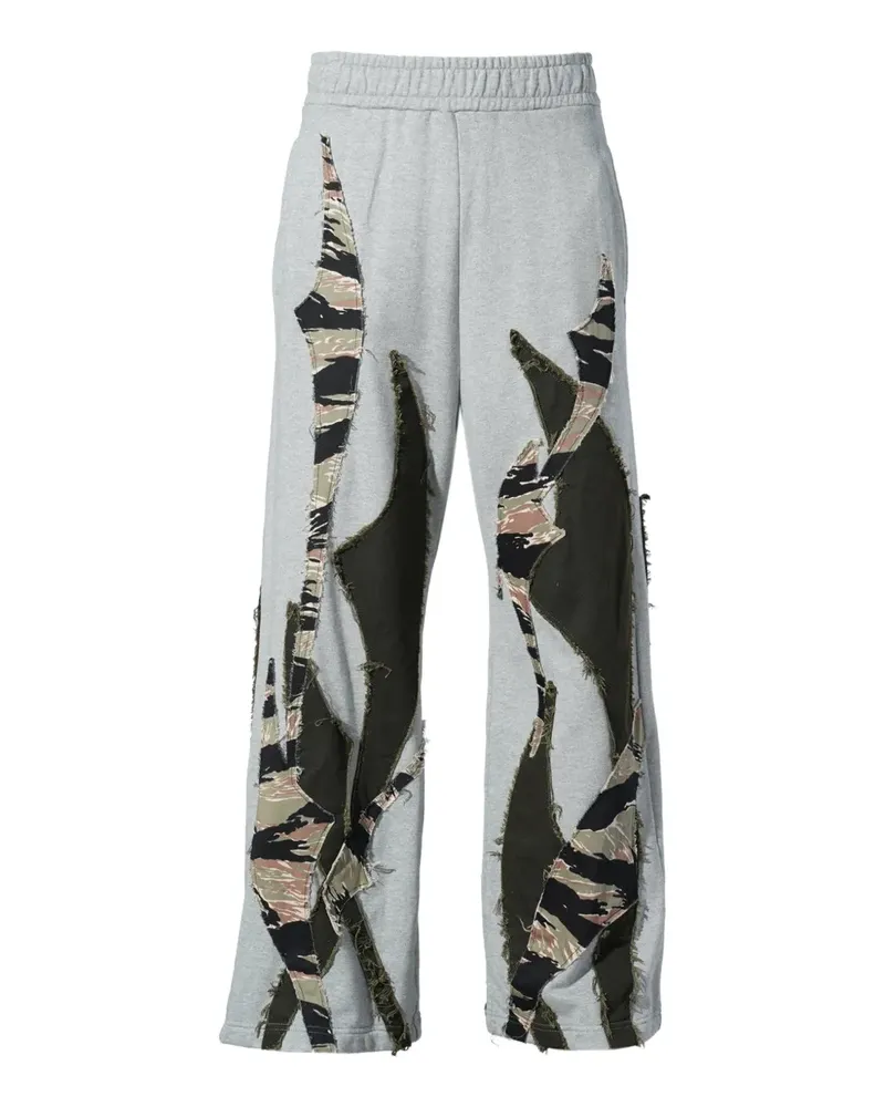 Yuki Hashimoto Jogginghose im Patchwork-Design - Grau Grau