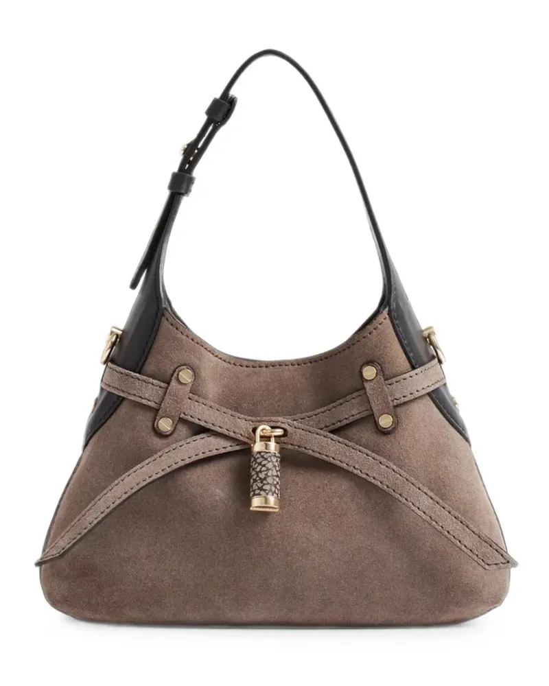 Borbonese mini B-Halo buckle-detail tote bag - Braun Braun