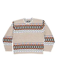 Stüssy crew-neck jacquard Pullover Braun