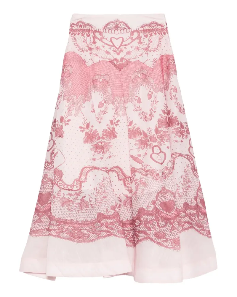 CENERE GB floral-print skirt - Rosa Rosa