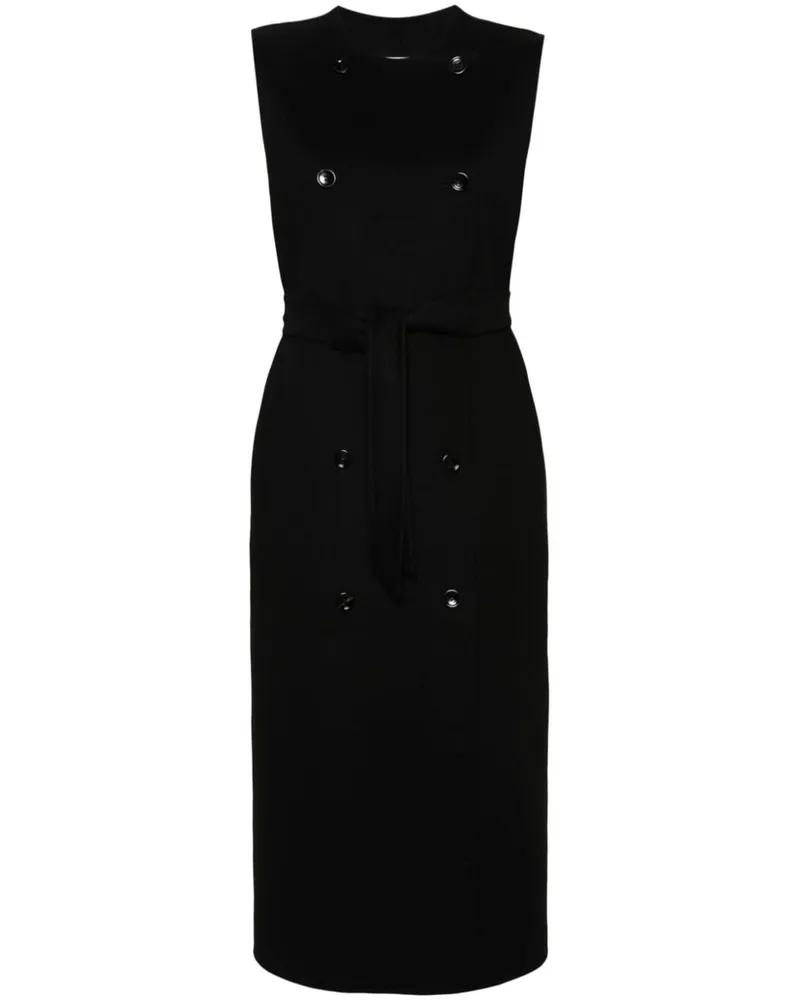 Max Mara Ärmelloser Mantel - Schwarz Schwarz