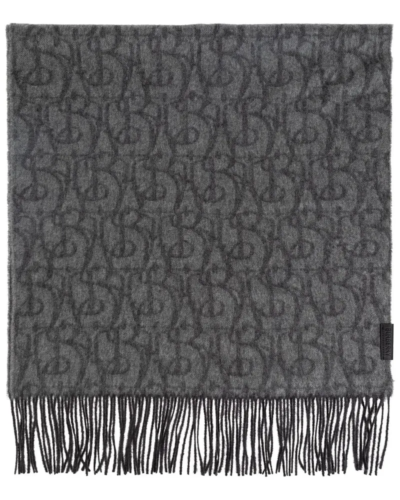 Burberry Schal mit Monogramm - Grau Grau