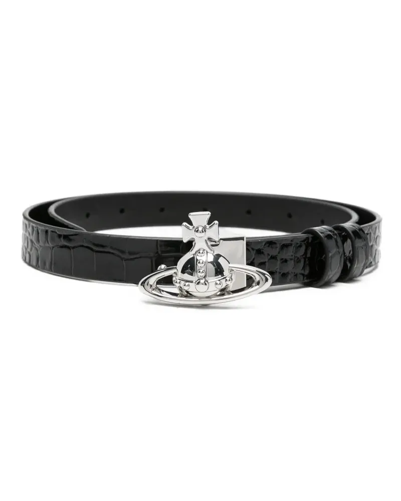 Vivienne Westwood crocodile-effect belt - Schwarz Schwarz