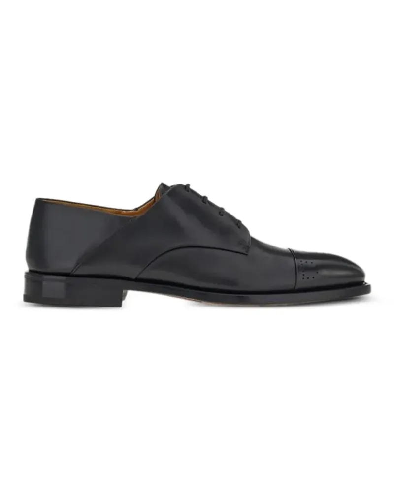 Ferragamo Derby-Schuhe mit Budapestermuster - Schwarz Schwarz