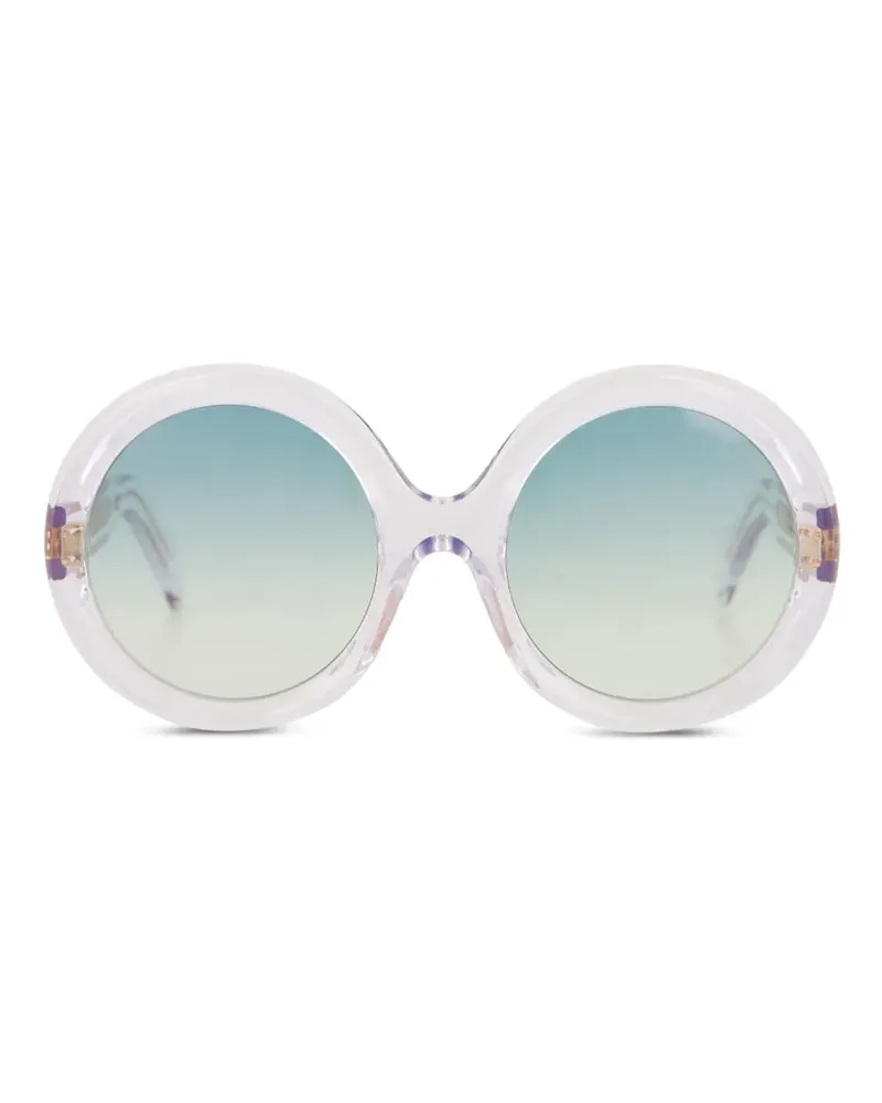 Cutler and Gross 1412 Sonnenbrille mit rundem Gestell - Weiß Weiß