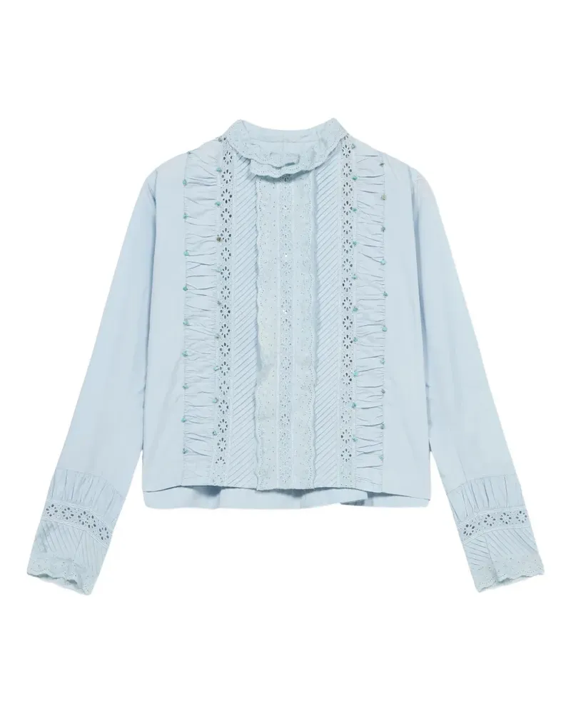 Fortela Christy lace-detail blouse - Blau Blau