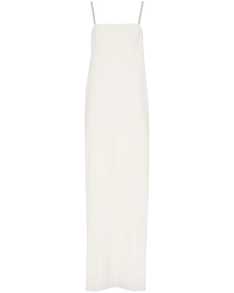 Brunello Cucinelli Abendkleid mit Monili-Detail - Weiß Weiß