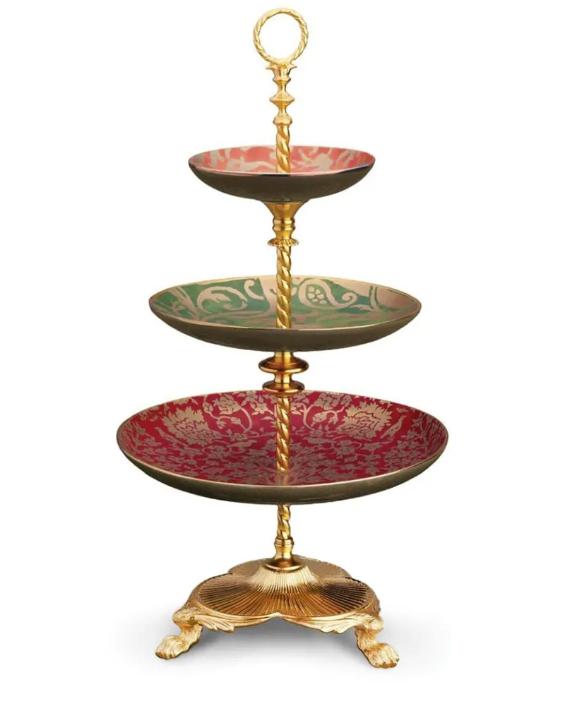 L’OBJET Dreistufige Fortuny Etagere - Rot Rot