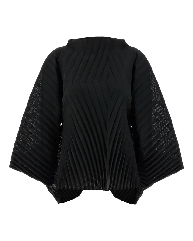 Issey Miyake pleated wave blouse - Schwarz Schwarz