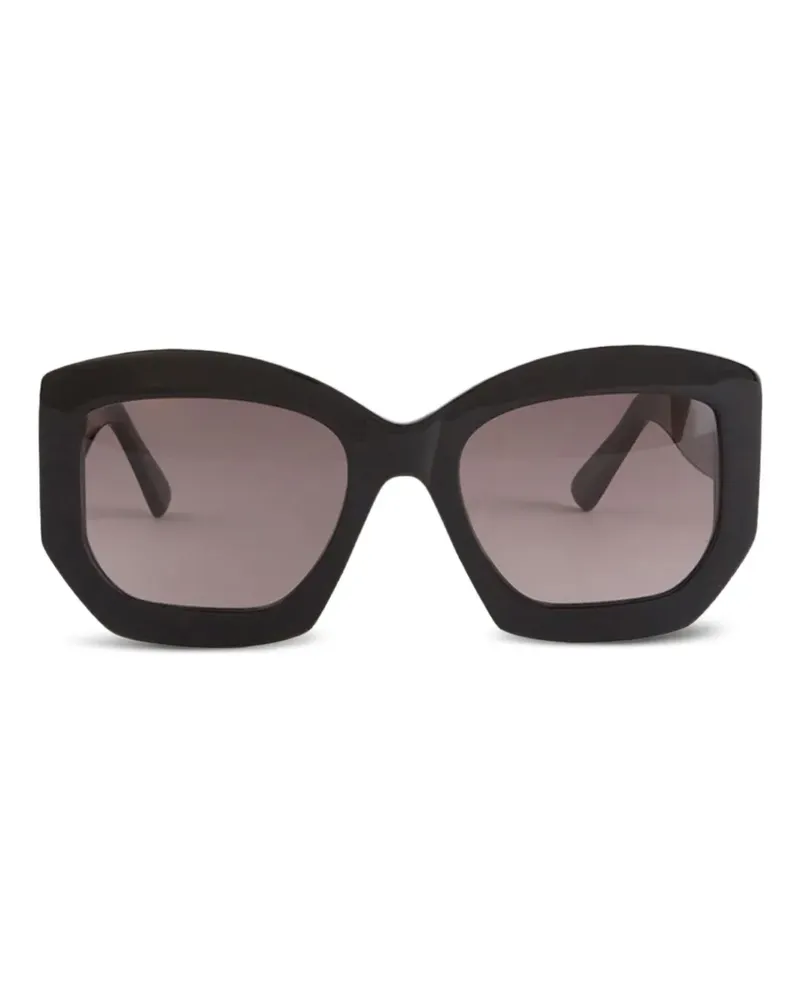 Emilio Pucci Geometrische Sonnenbrille mit Logo-Detail - Schwarz Schwarz
