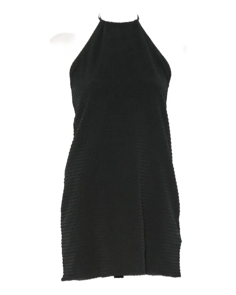 Hunza G halterneck crinkle-effect mini dress - Schwarz Schwarz