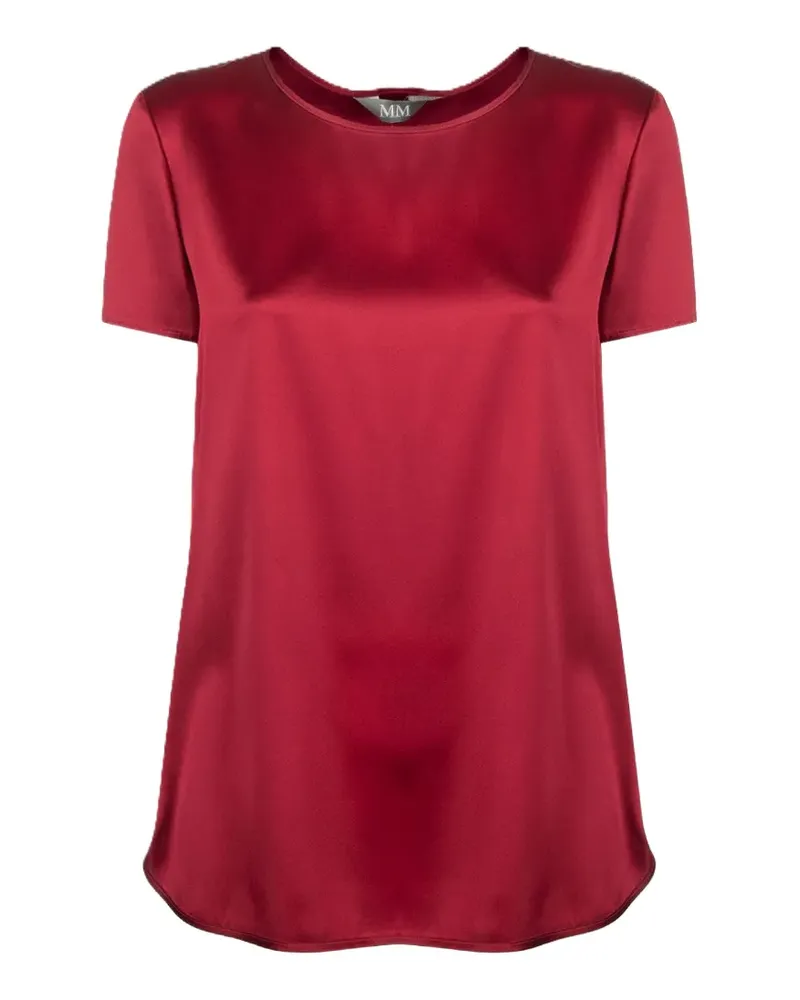 Max Mara T-Shirt in Satinoptik - Rot Rot