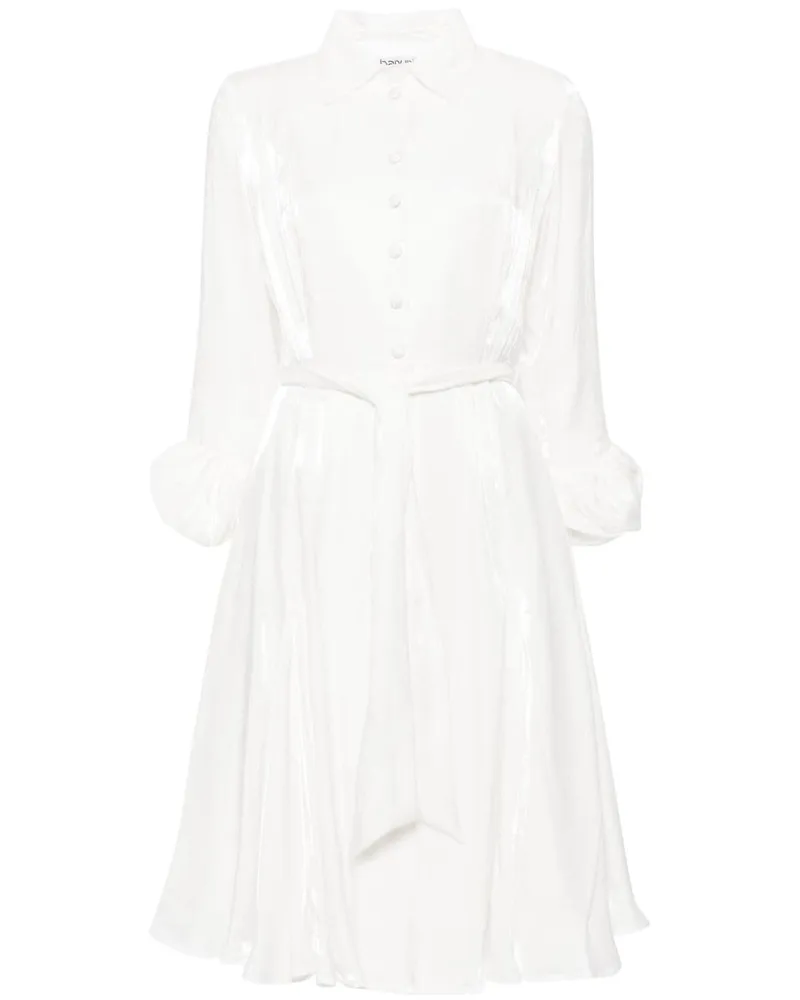 Baruni Carina Hemdkleid aus Satin - Weiß Weiß