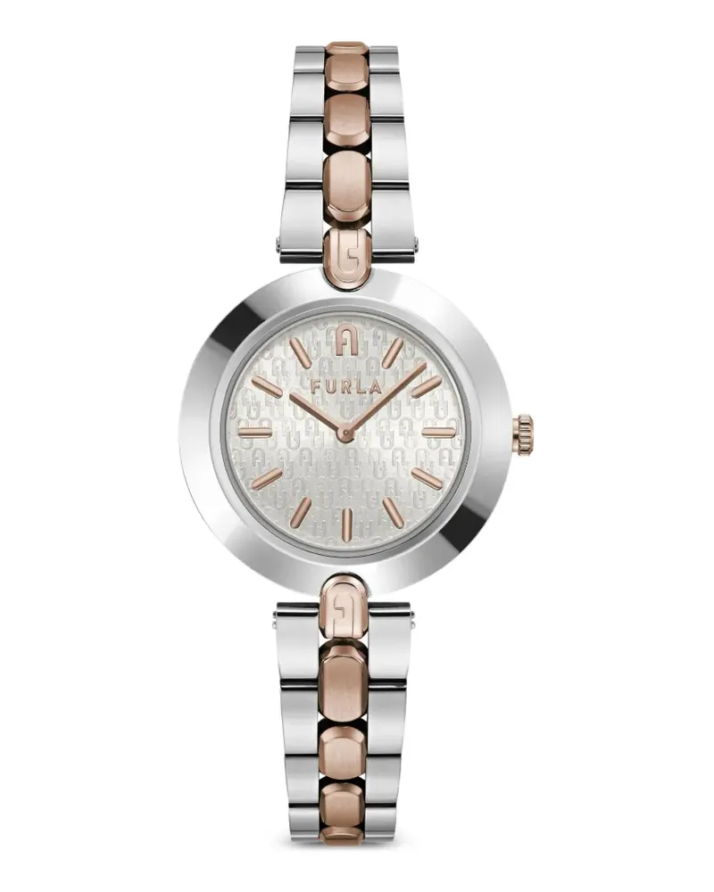 Furla Logo Links' Armbanduhr, 34mm - Silber Silber