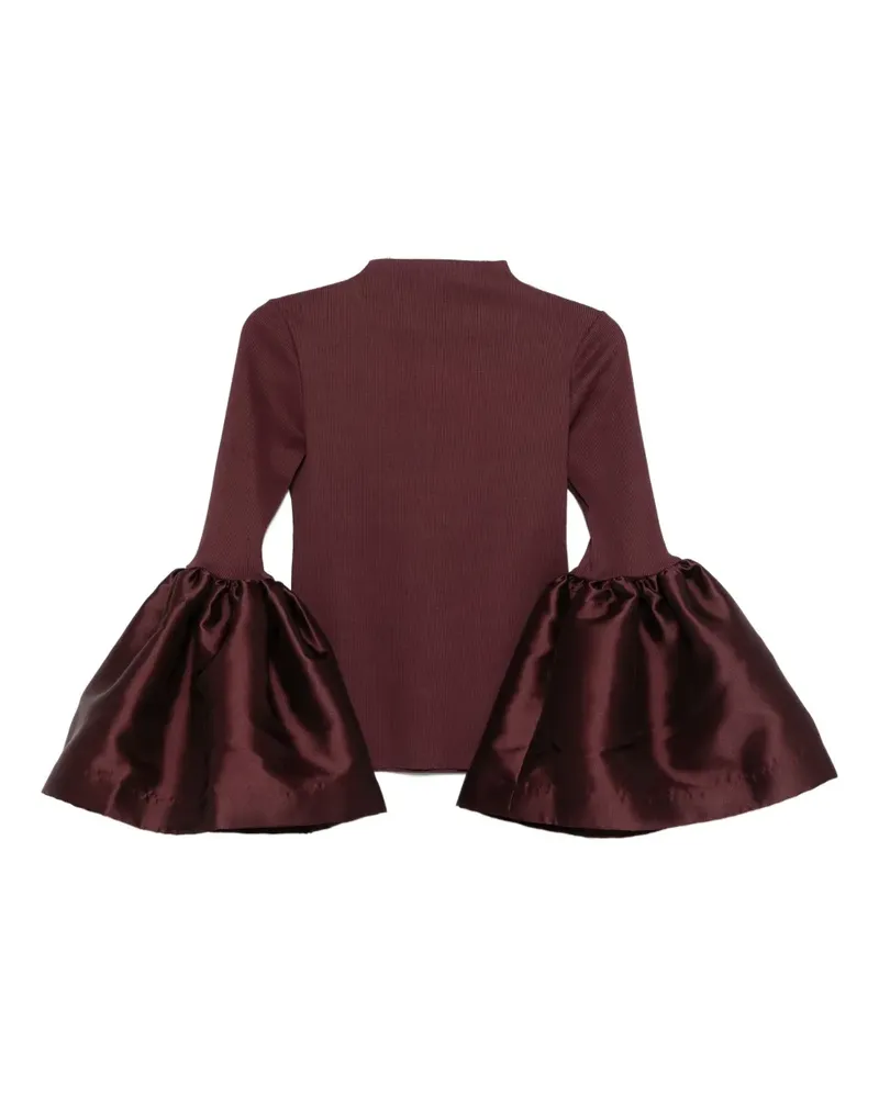 Marques ' Almeida mock-neck puff-sleeve top - Rot Rot