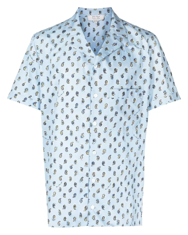 Nick Fouquet Hemd mit Print - Blau Blau