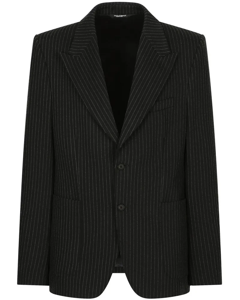 Dolce & Gabbana Sakko mit Nadelstreifen - Schwarz Schwarz
