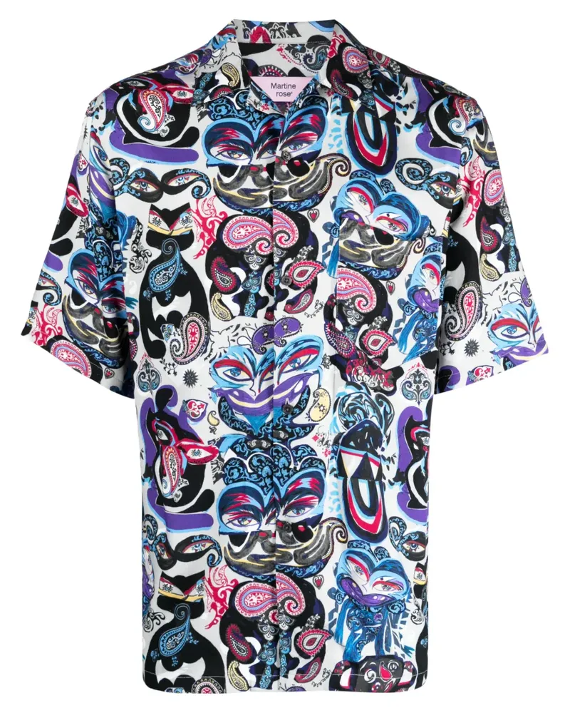 Martine Rose Hemd mit Print - Grau Grau