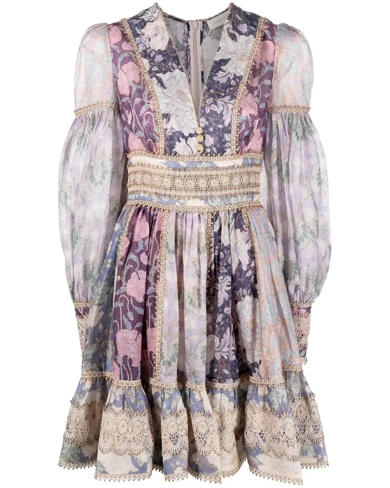 Zimmermann Celestial Minikleid - Violett Violett