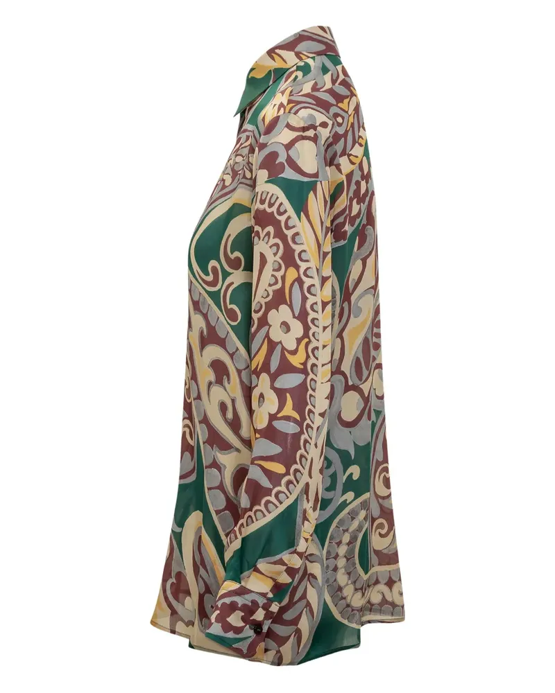 Etro Hemd aus Seide mit Paisley-Print - Nude Nude