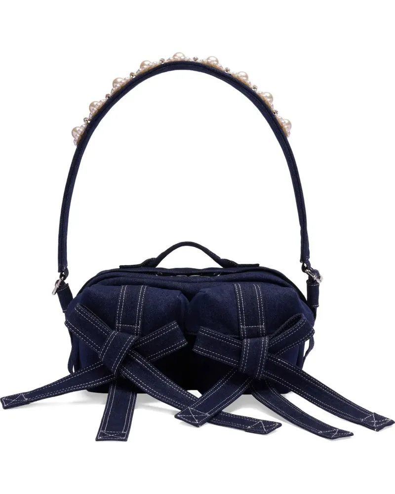 Simone Rocha Verzierte Handtasche mit Schleife - Blau Blau