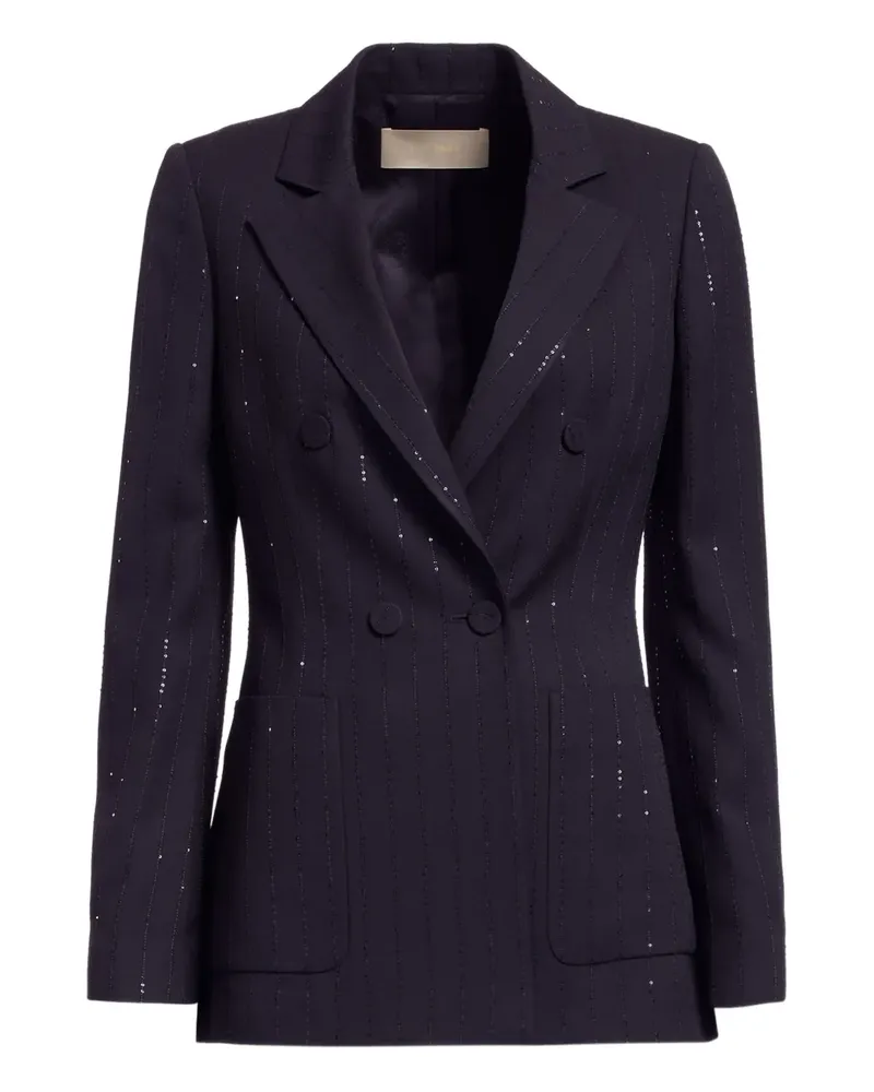 Elie Saab Sakko mit Nadelstreifen - Schwarz Schwarz