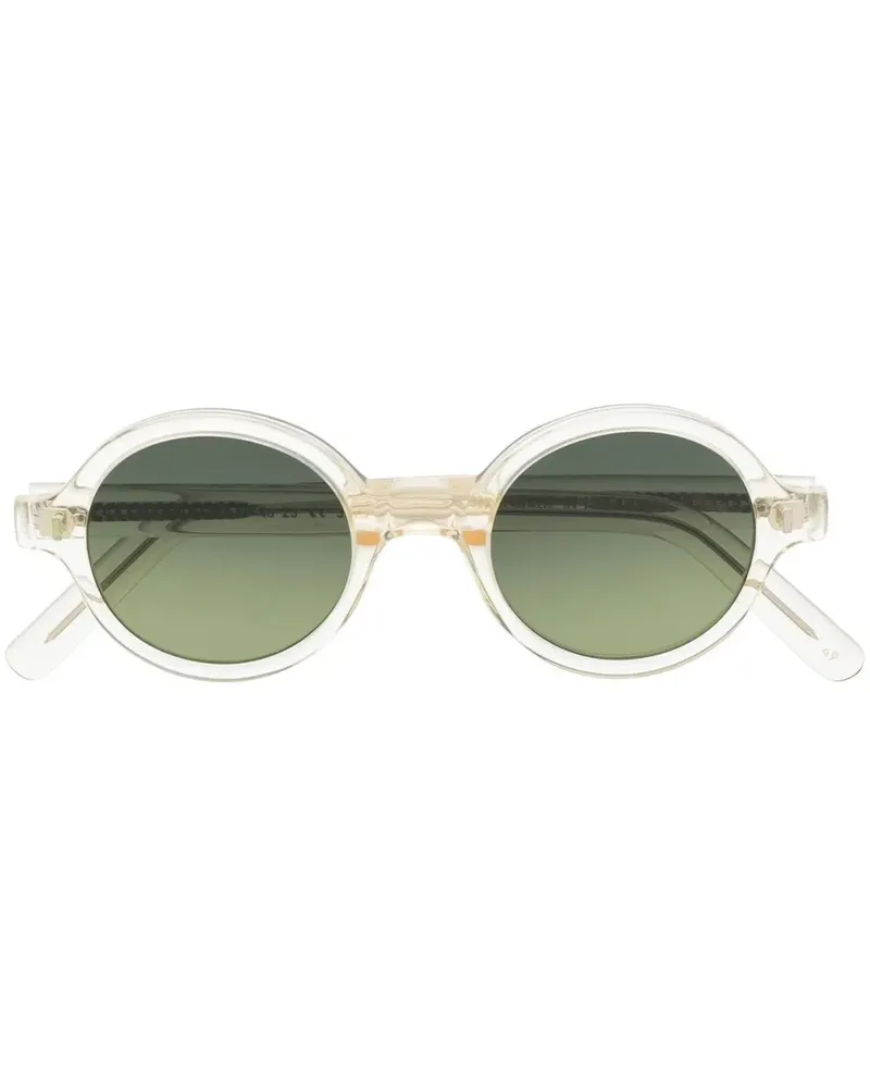L.G.R. Transparente Sonnenbrille mit rundem Gestell - Weiß Weiß