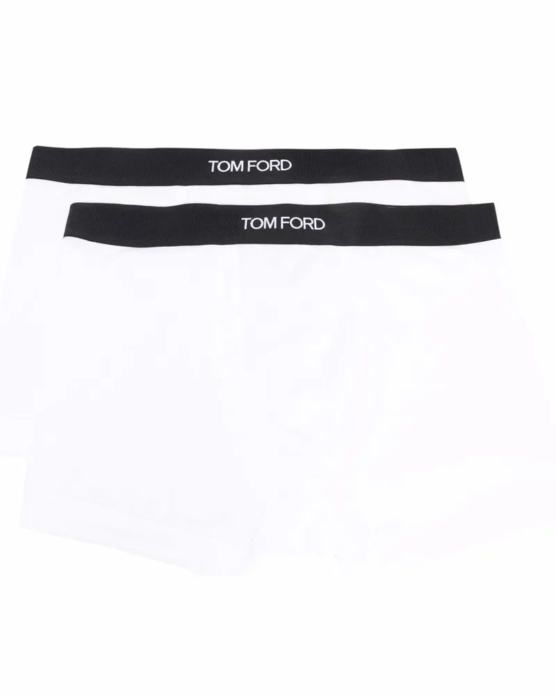 Tom Ford 2er-Set Slips mit Logo-Bund - Weiß Weiß