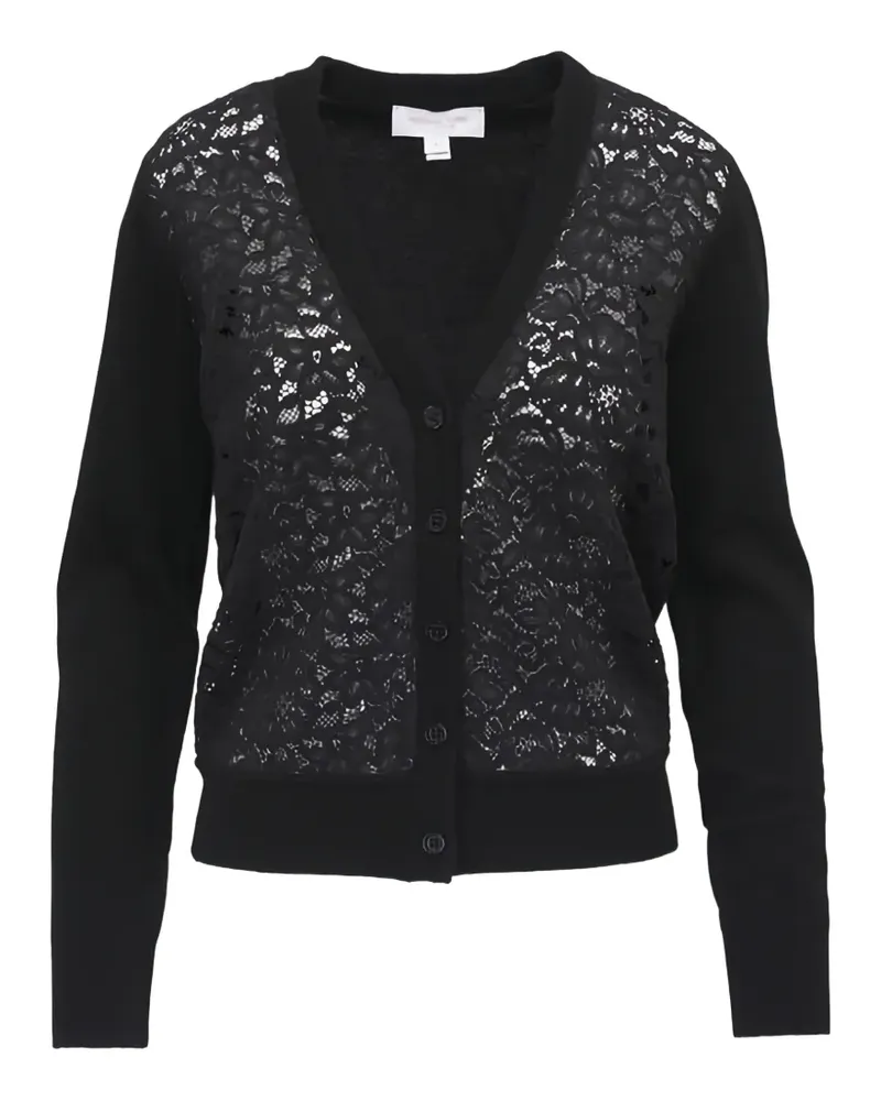 Michael Kors V-neck lace cardigan - Schwarz Schwarz