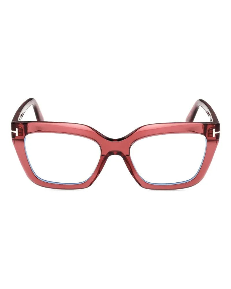 Tom Ford Brille mit eckigem Gestell - Rot Rot