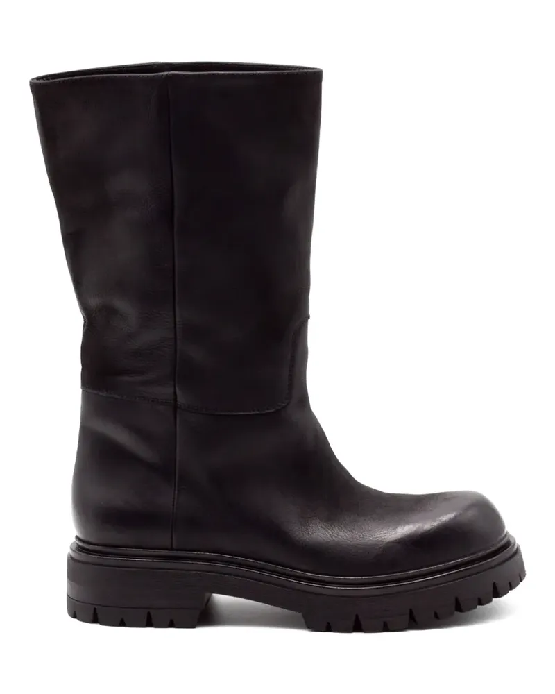 Elena Iachi Plateau-Stiefel im Distressed-Look - Schwarz Schwarz