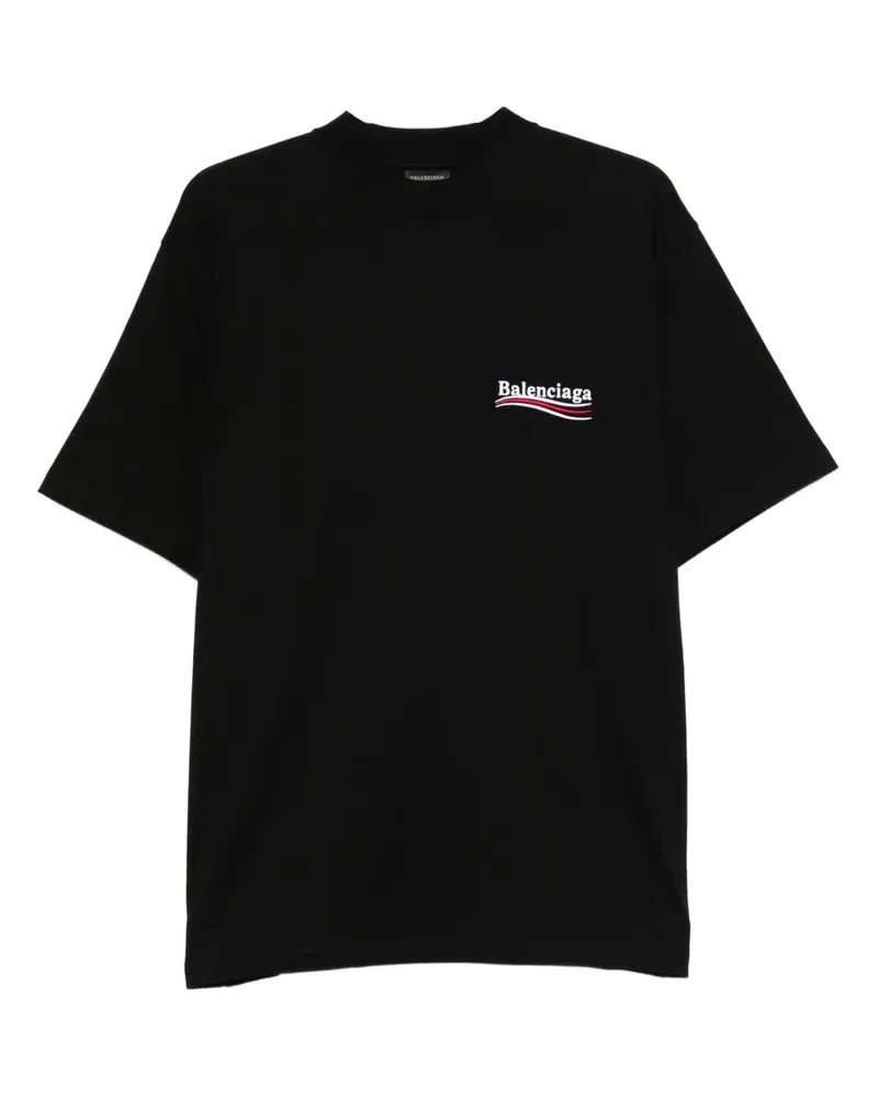 Balenciaga T-Shirt mit Logo-Print - Schwarz Schwarz